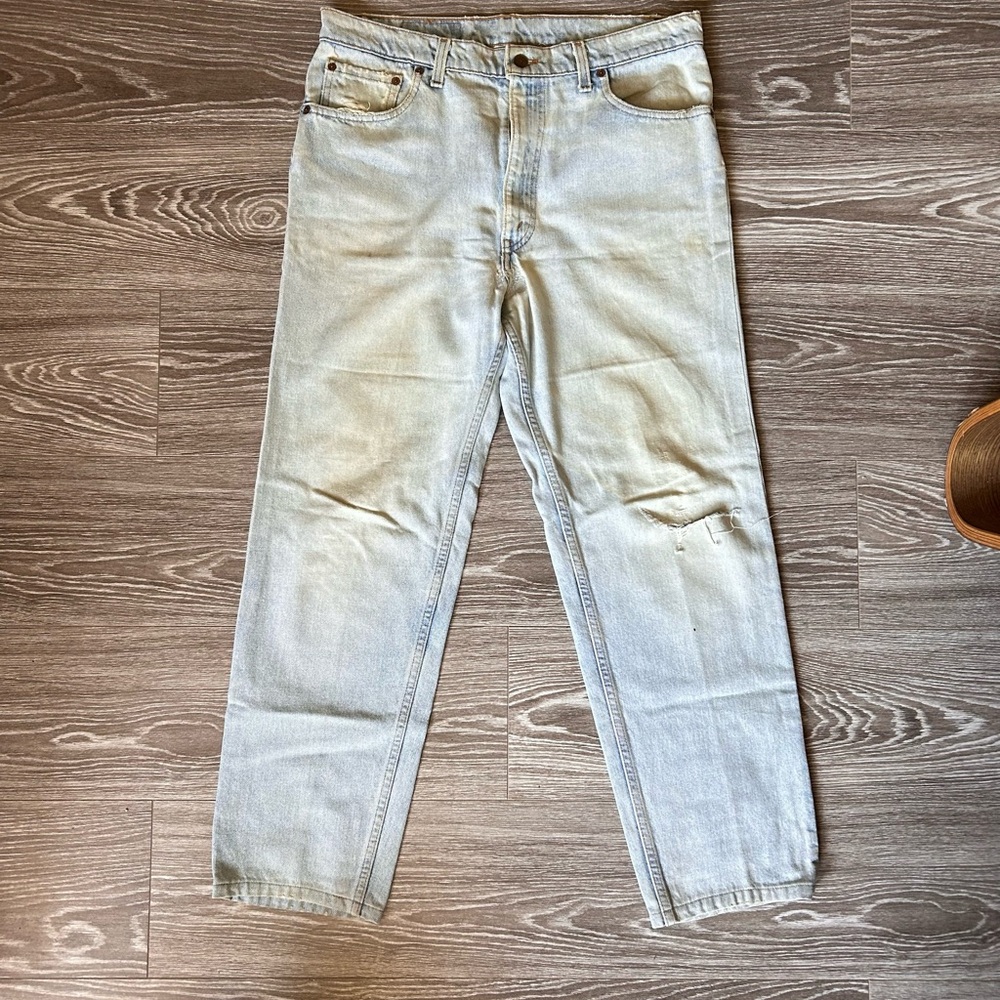Men's Light Blue Washed Jeans